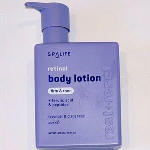 SPALIFE rest and reset retinol lavender and sage body lotion